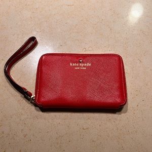 Kate spade Red small wallet case